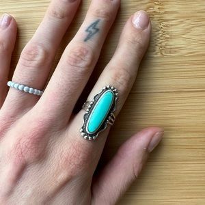 Genuine Turquoise Sterling Silver Ring